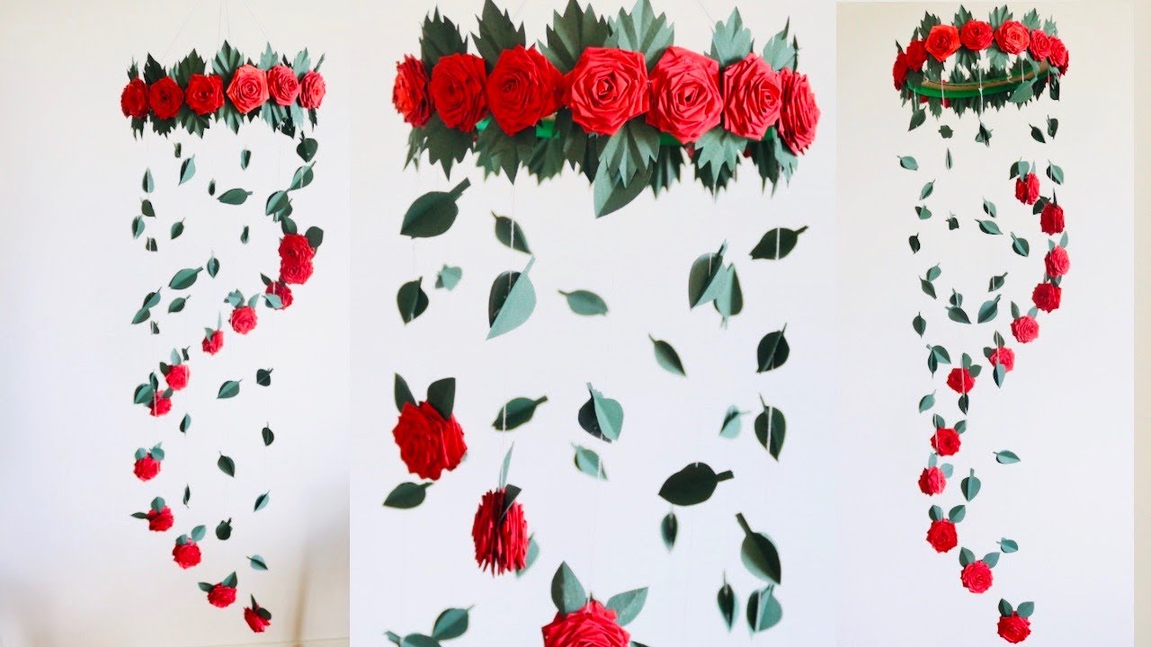 Paper Flower Wall Decoration - DIY Wall Decor - Paper Craft - Paper Flower 