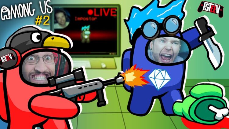 Among Us Stream Sniping Dantdm The Imposter Live Youtuber Collab 2 Fgteev Sus - escaping the evil dantdm youtubers in roblox