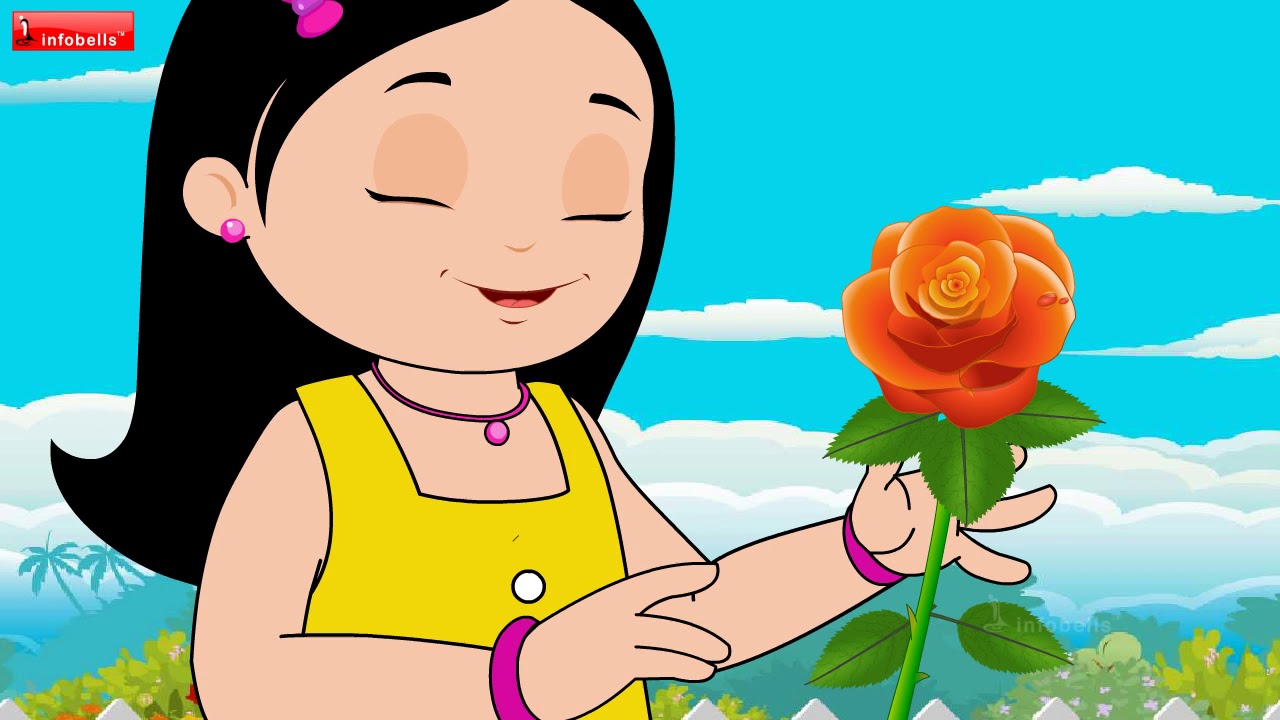 Rose, Rose O Lovely Rose | Flower Rhymes for Children | Infobells 