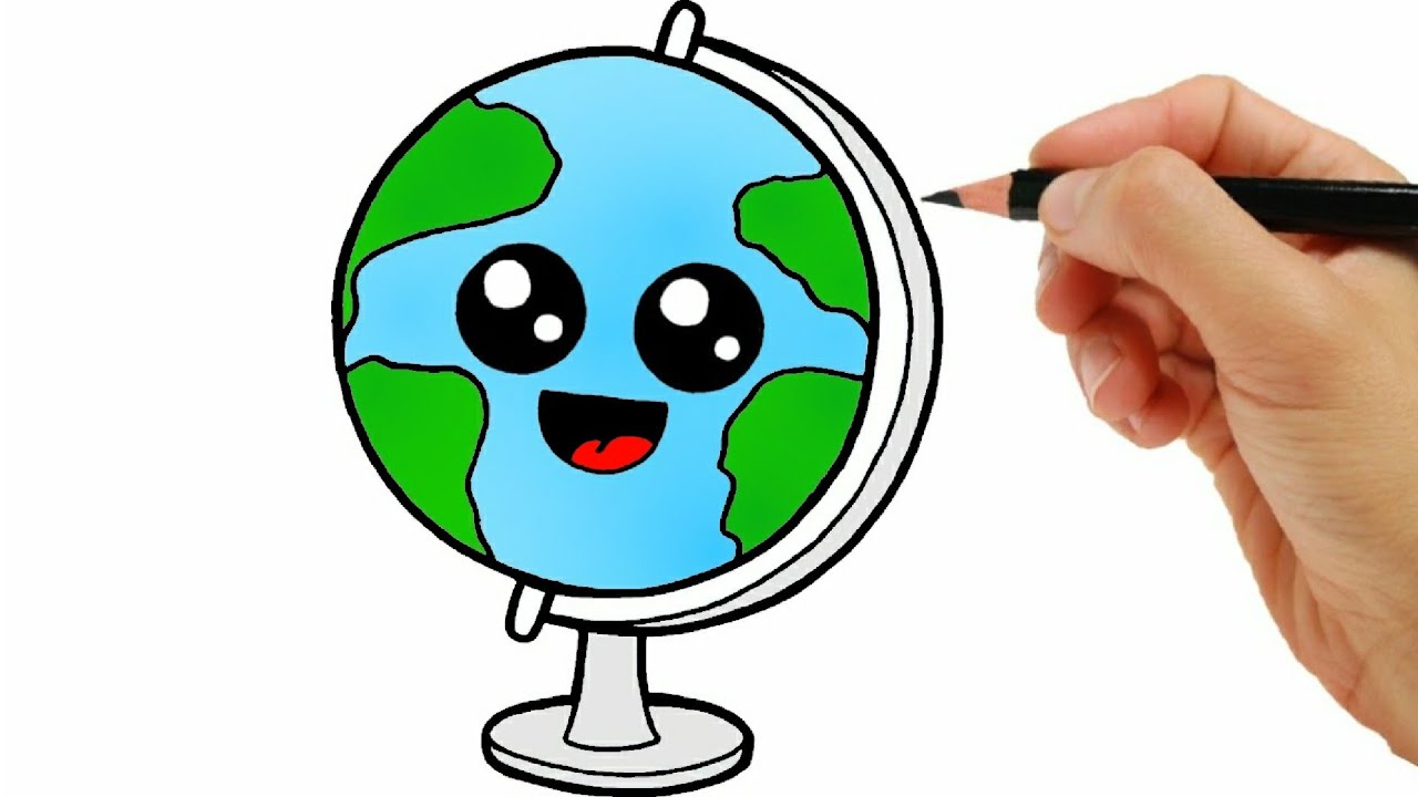 HOW TO DRAW EARTH EASY STEP BY STEP 