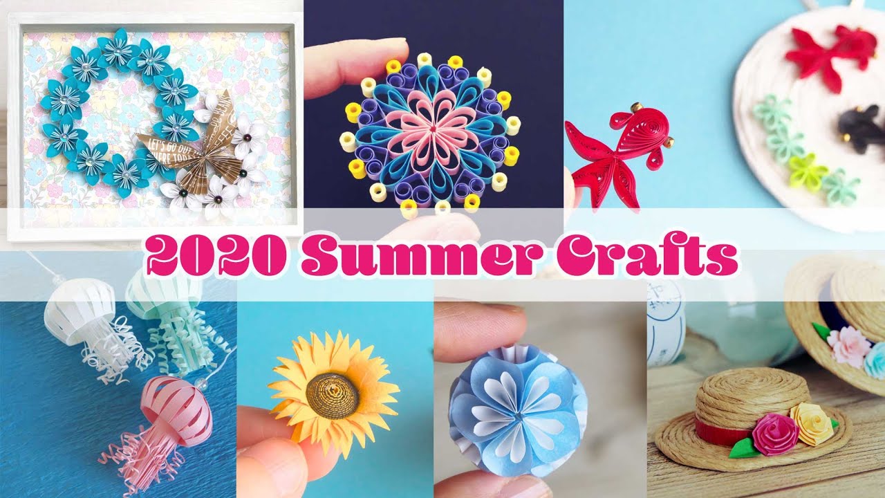 2020 簡単！夏の紙工作7種つめ合わせ ～紙で作る金魚からひまわりまで～ DIY 7 Summer Craft Ideas!! 1