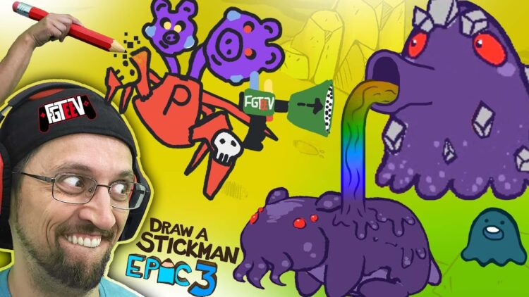 Roblox S Spider Piggy The Good Guy Draw A Stickman Epic 3 Part 1 Fgteev Gaming - 3 headed goat roblox id