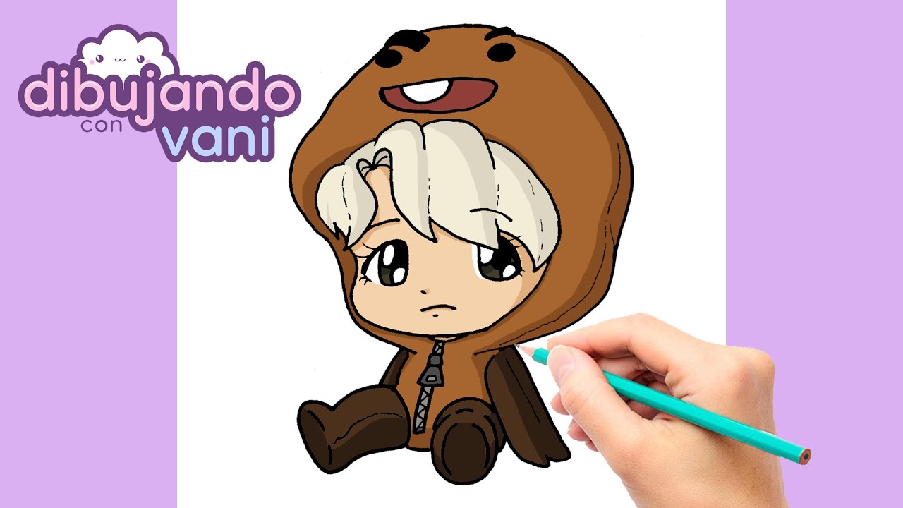 COMO DIBUJAR A SUGA DE BTS PASO A PASO - DIBUJOS DE BTS - DIBUJOS KAWAII - HOW TO DRAW SUGA BTS 