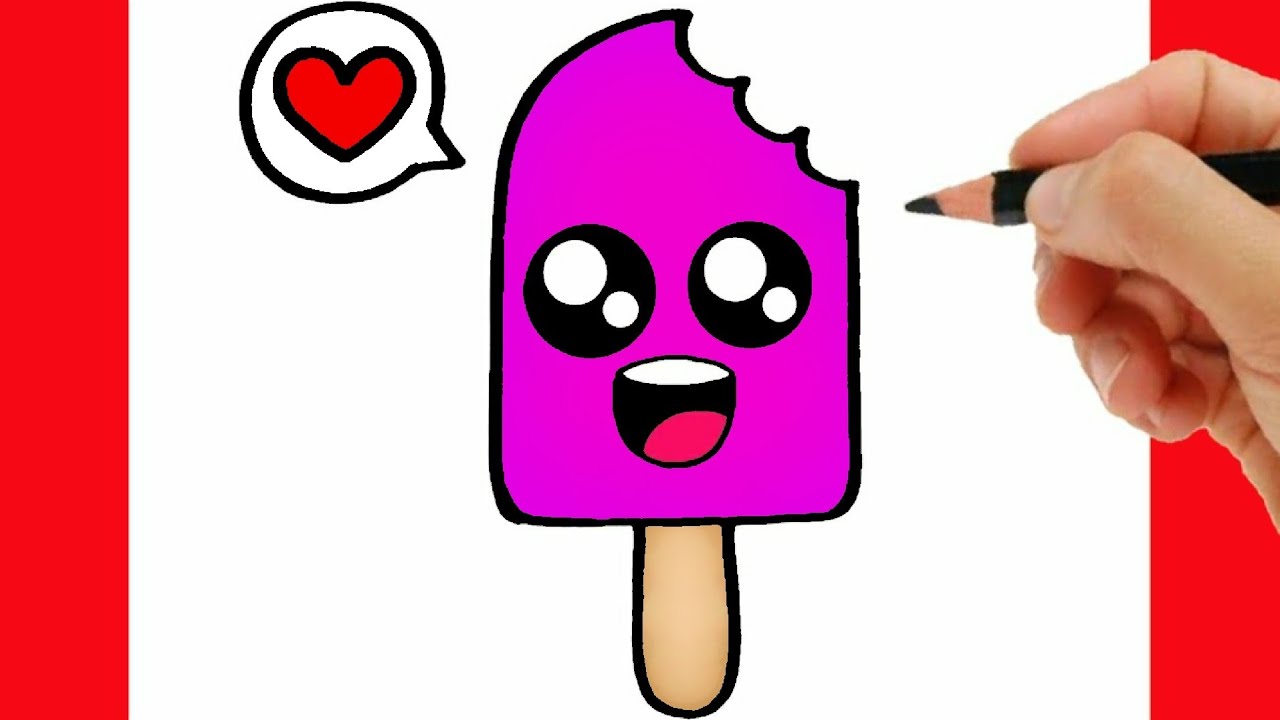 HOW TO DRAW A ICE CREAM KAWAII 