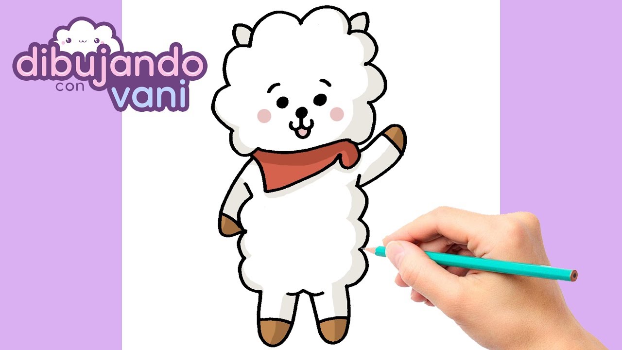 COMO DIBUJAR RJ BT21 KAWAII - DIBUJOS IMAGENES FACILES ANIME PARA COLOREAR - How to draw rj bt21 