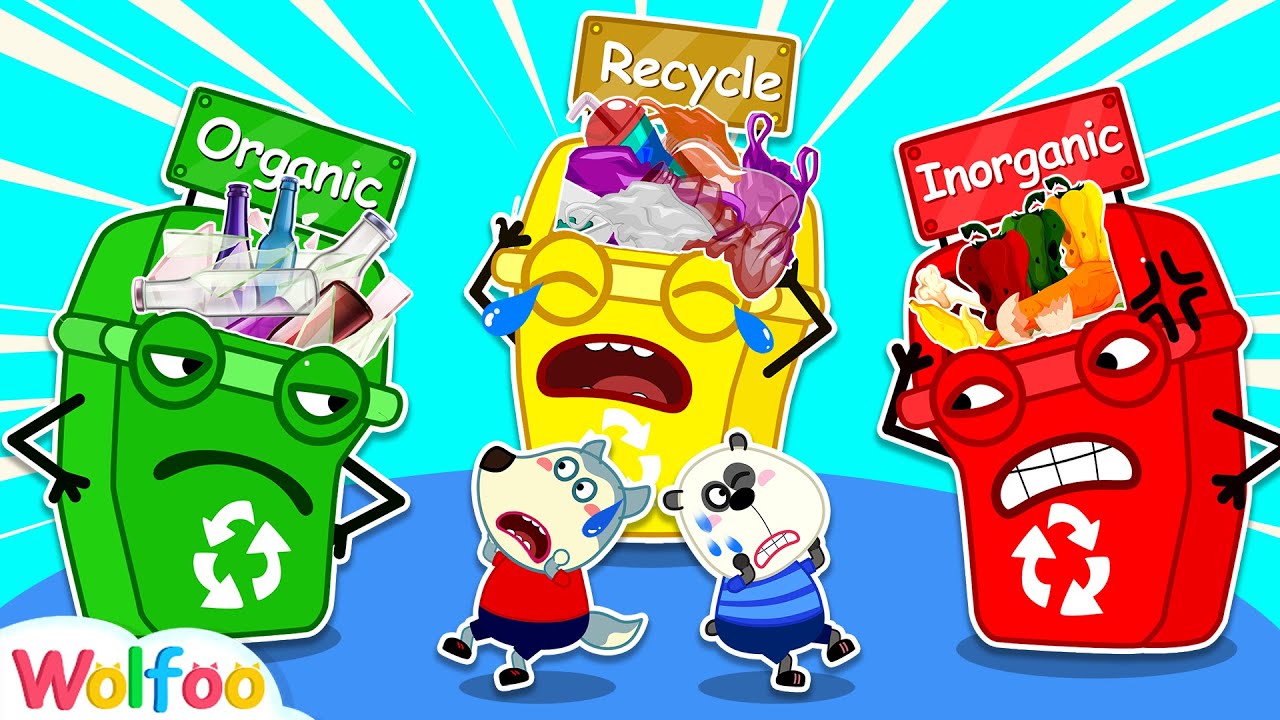Clean up Trash and Learn Recycling for Kids with Talking Trash Can | Wolfoo Family Kids Cartoon 