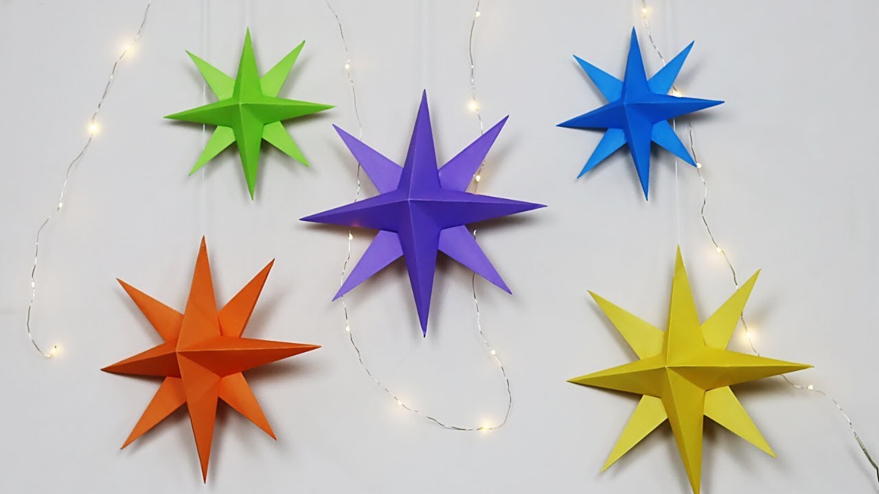DIY 3D Paper Star | How To Make Christmas Star | Christmas Decorations Ideas 