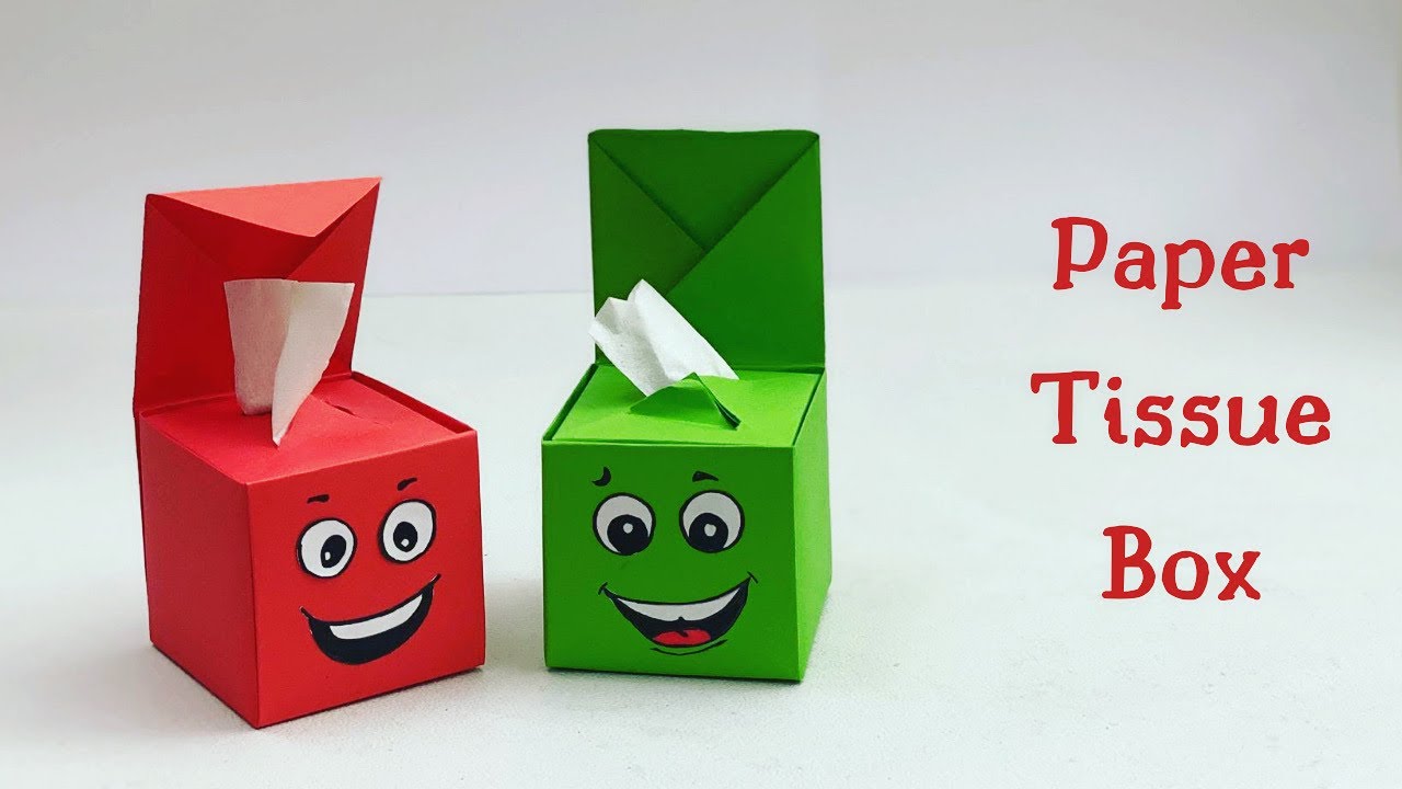DIY MINI PAPER TISSUE BOX / Origami Tissue Box/ Paper Craft / Easy kids craft ideas /Paper Craft New 