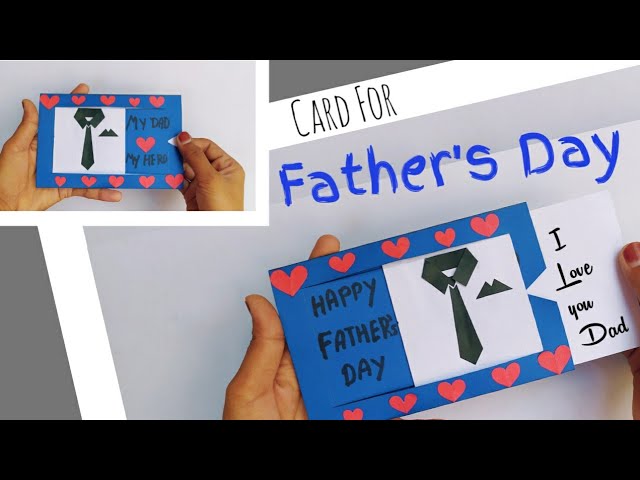 How To Make Grating Card For Happy Father's Day || Handmade Father's Grating Card || Art Ideas 
