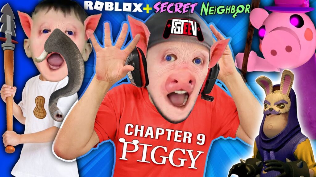 Roblox Piggy The Double Escape Of Elephant Pig Secret Hello Neighbor Fgteev Ch 9 Gameplay Skit - fgteev id songs for roblox