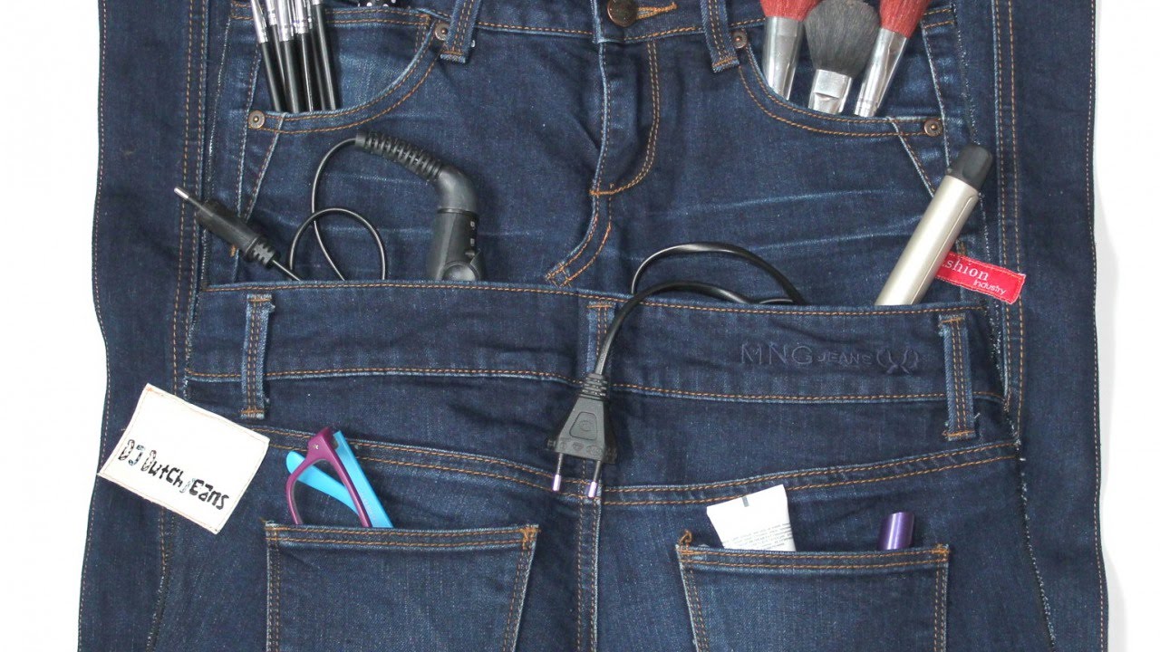 How To Make an Organizer from Old Jeans - DIY Home Tutorial - Guidecentral 