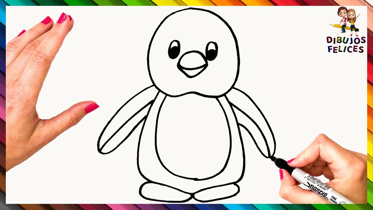 Cómo Dibujar Un Pinguino Paso A Paso ? Dibujo De Pinguino 2