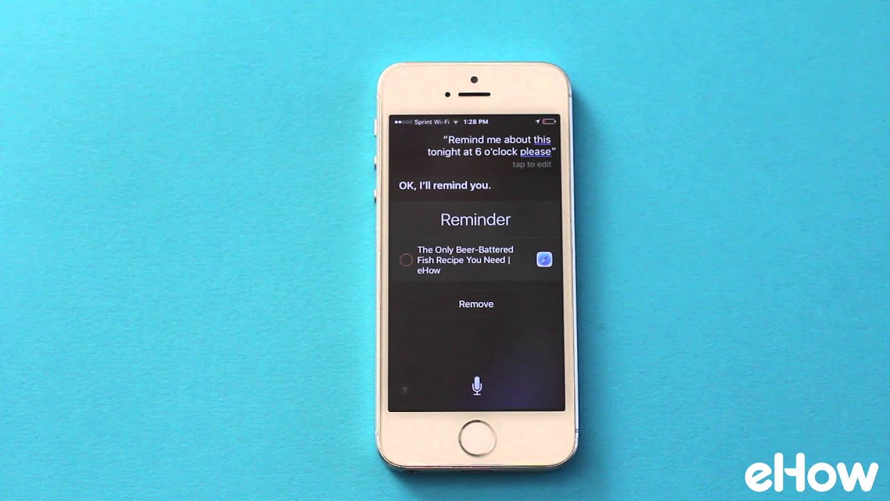 Tell Siri to Set a Reminder 