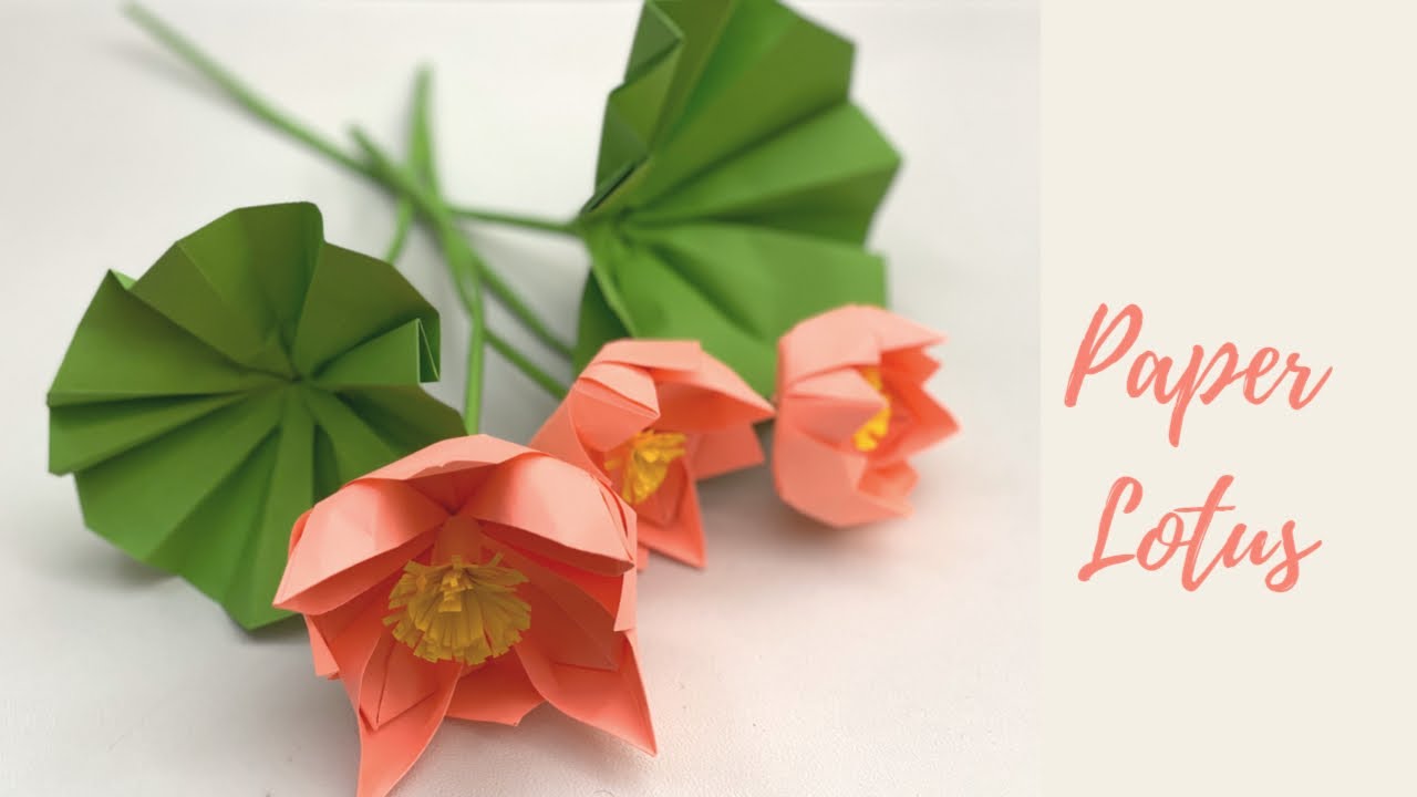 Paper Flowers | Very Easy Paper Lotus Flower | LOTUS FLOWERS | Paper Craft | Paper Craft Flowers 