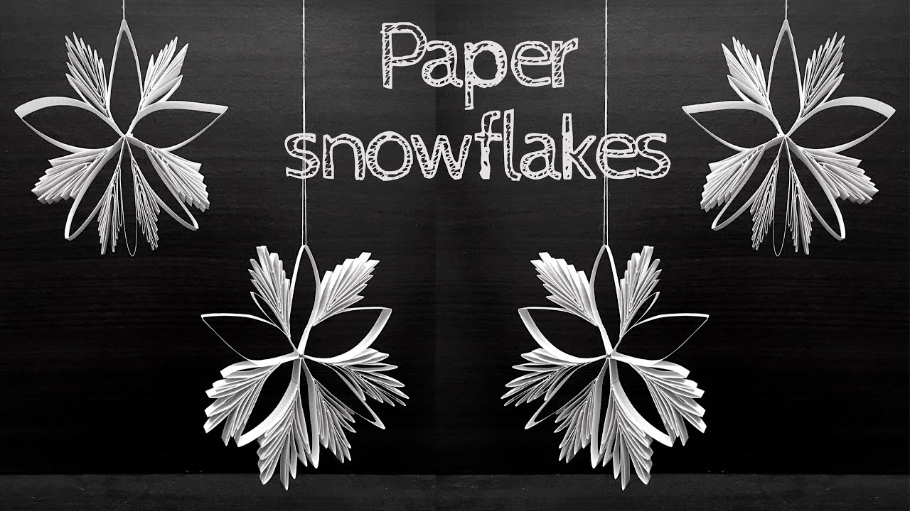 DIY Snowflakes: How To Make 3D Paper Snowflakes For Homemade Decorations / Christmas Tree Decoration 