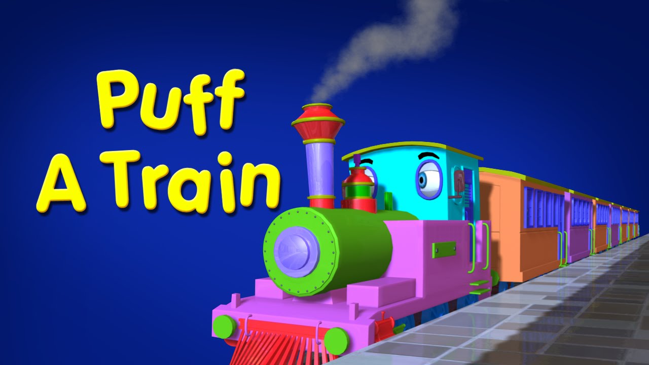 Puff a Train | Train Song | Nursery Rhymes for Children | Infobells 