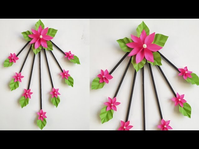 || Paper Flower Wall Hanging Easy Wall Decor Ideas Paper craft || Artideas 