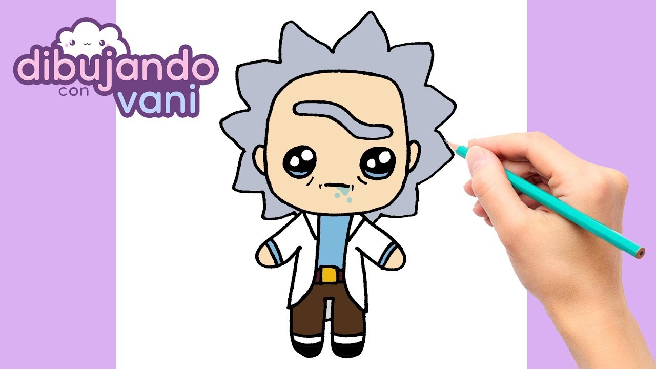 COMO DIBUJAR A RICK DE RICK Y MORTY PASO A PASO - DIBUJOS KAWAII - DIBUJOS FACILES 