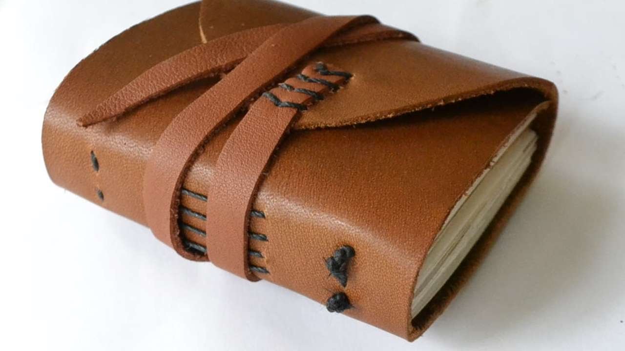 How To Make A Miniature Recycled Paper Leather Journal - DIY Crafts Tutorial - Guidecentral 