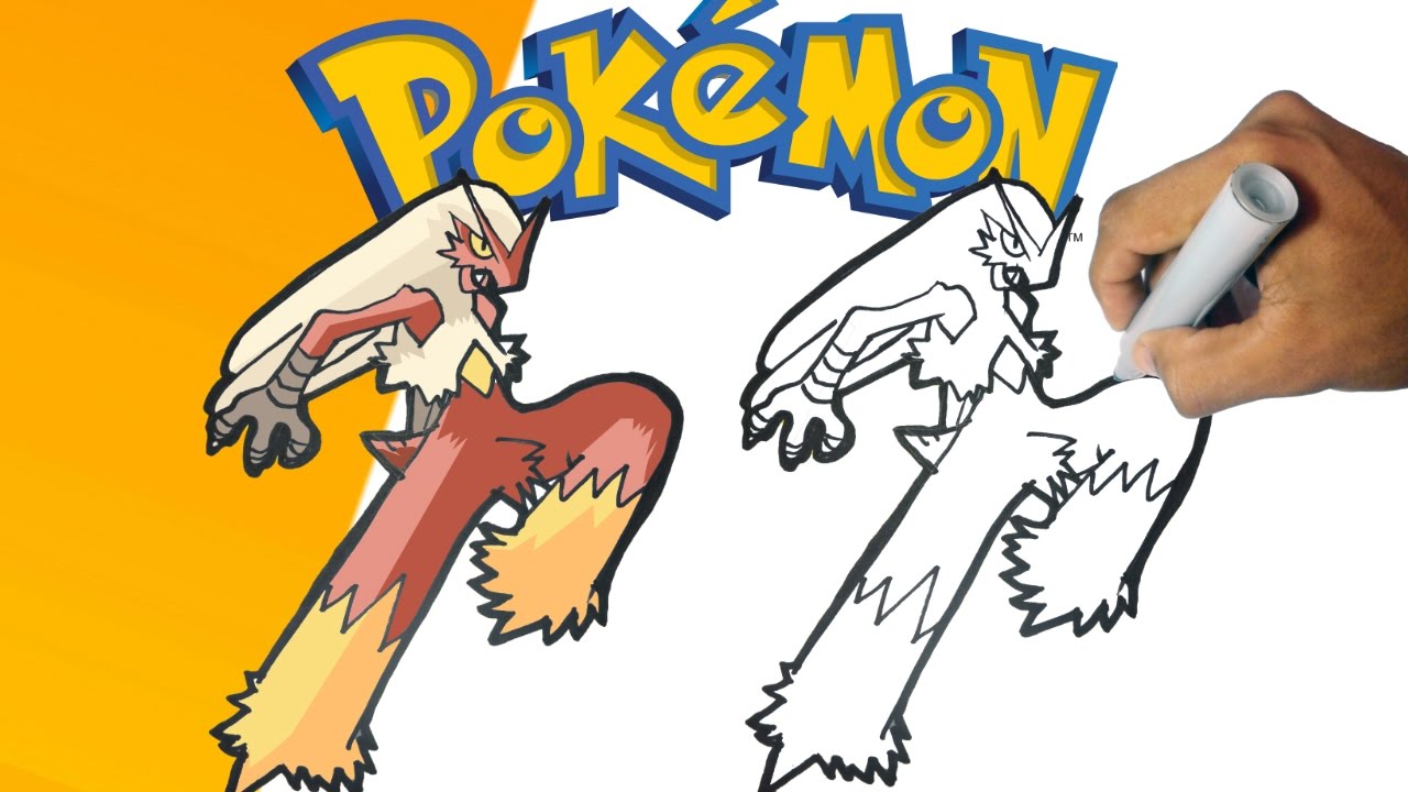 Como dibujar a Blaziken - Pokemon paso a paso | how to draw Blaziken - Pokemon 