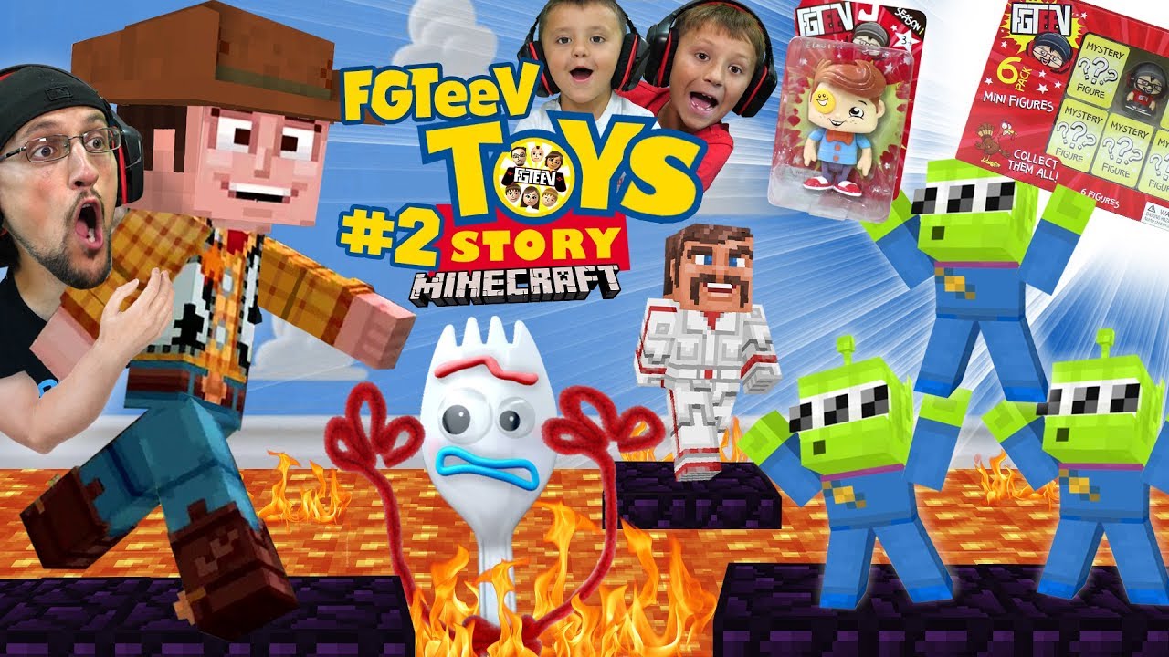 MINECRAFT TOY STORY 4 FLOOR is LAVA! FGTeeV Boys & Dorky FORKY (Part 2 Granny Mashup) 