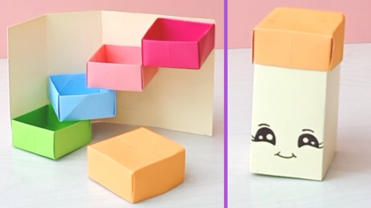 DIY Seçret Stepper Box / Origami Paper Crafts /Gifts Idea 