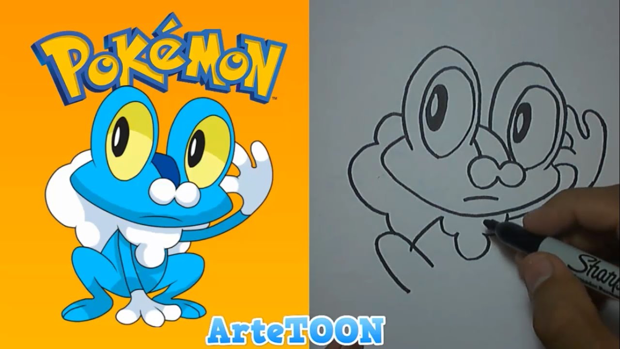 Como dibujar a Froakie l How to draw a Froakie l Pokemon 