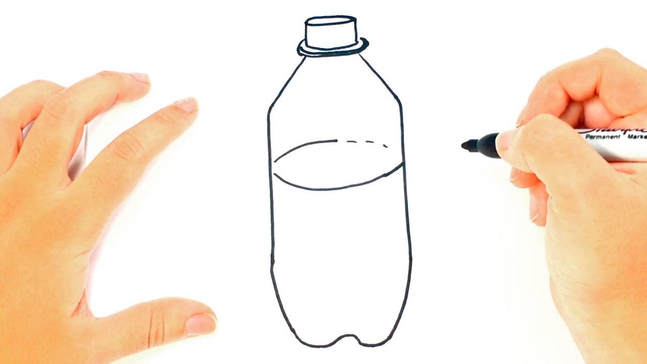 Como dibujar una Botella | Dibujo de Botella paso a paso 