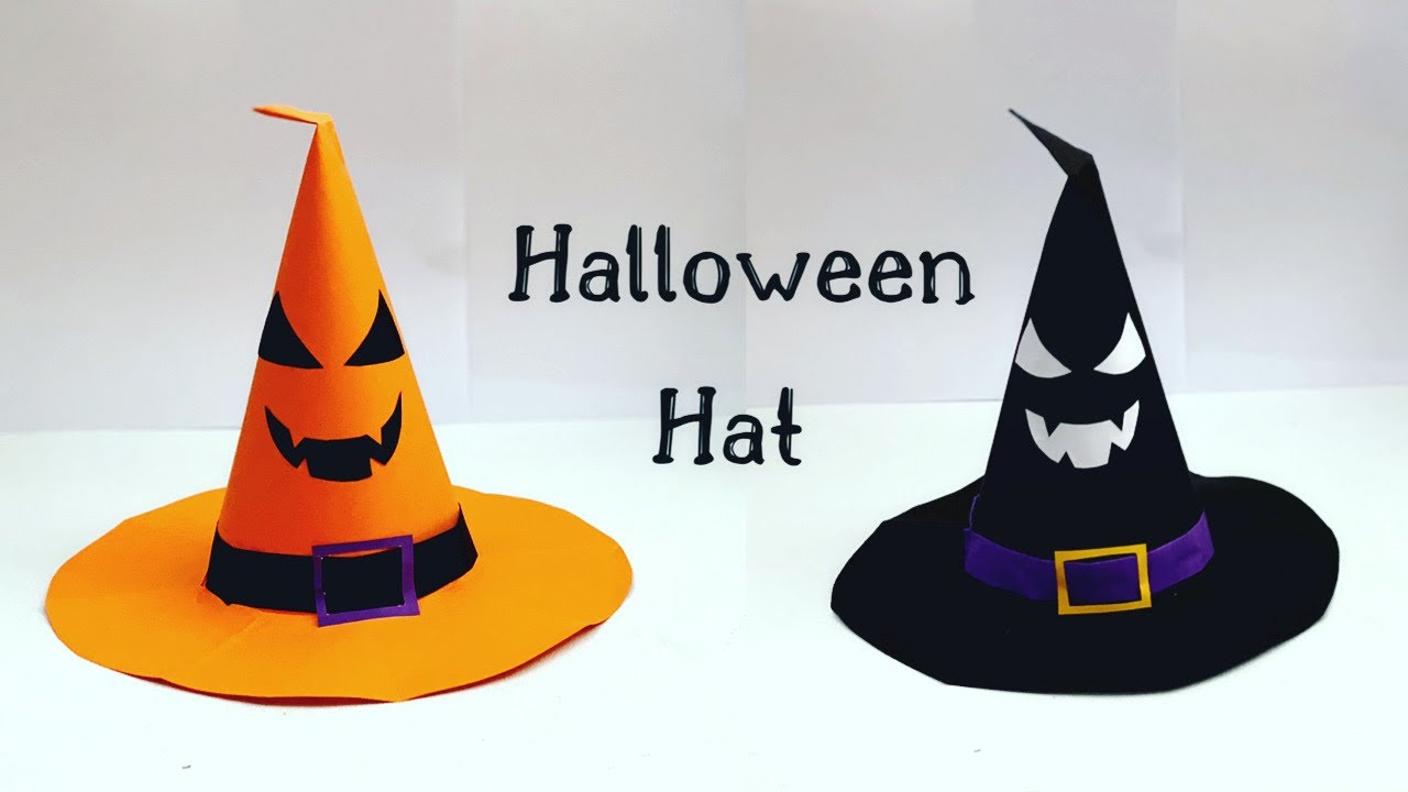 DIY PAPER HALLOWEEN HAT / Paper Craft / Easy Paper Hat Making DIY / Halloween Decoration Ideas 2020 