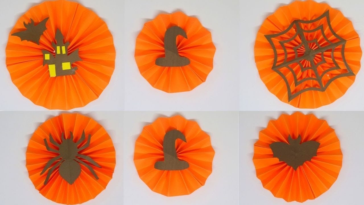 Halloween Crafts |DIY Halloween Decoration Ideas | Halloween Paper Rosette Crafts | 