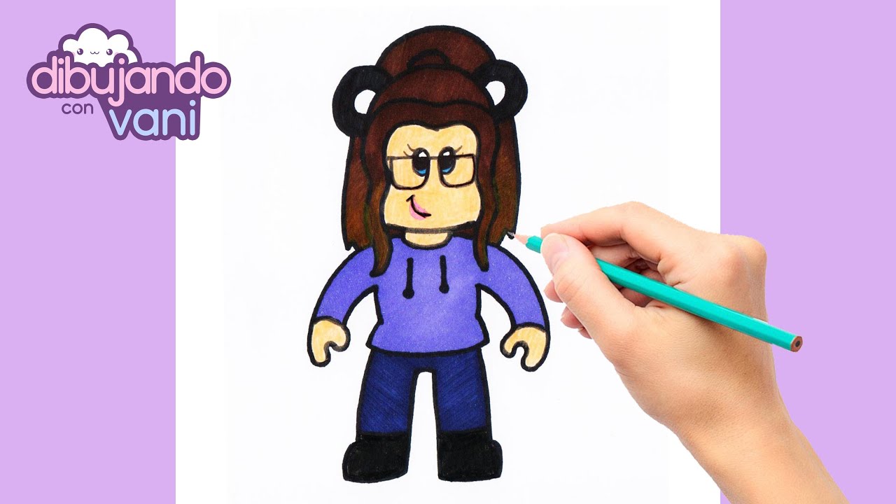 Como Dibujar Un Personaje De Roblox Dibujos De Roblox Dibujos Faciles Dibujos Kawaii - dibujos de roblox kawaii para colorear