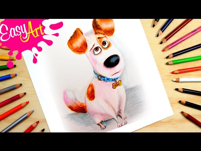 DIBUJOS│Speed Drawing Max │the secret life of pets 