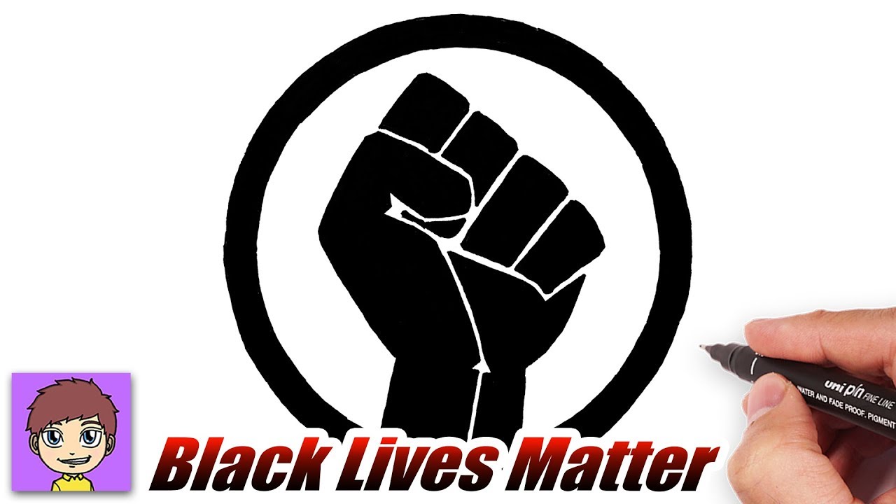 Como Dibujar a Black Lives Matter Fist Passo a Passo - Las Vidas Negras Importan con el Puño 