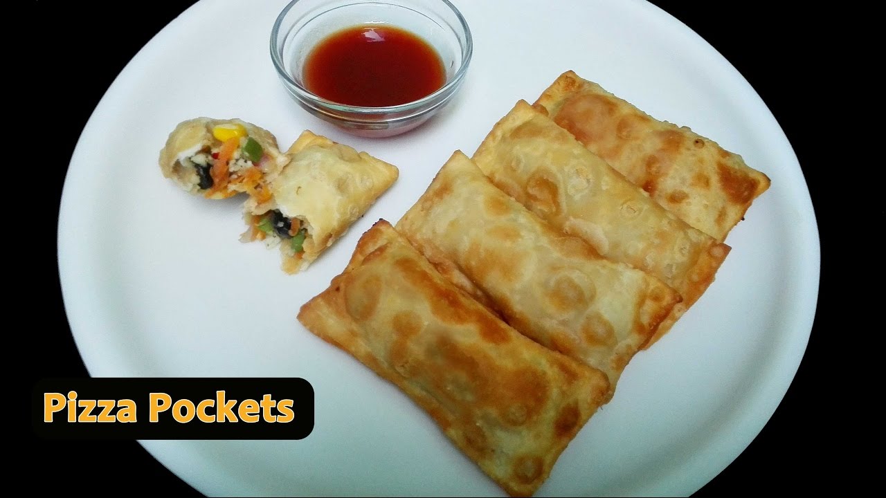 Pizza Pockets || Deep fried Pizza Pockets Recipe 