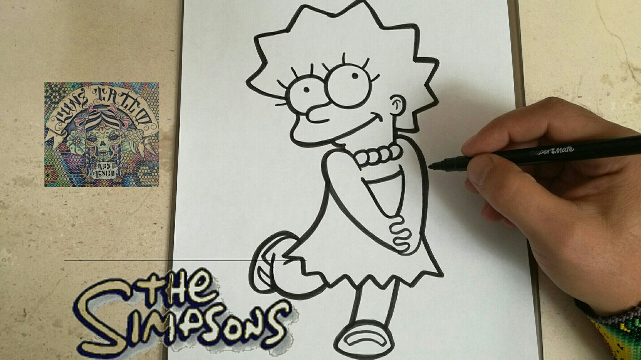 COMO DIBUJAR A LISA SIMPSON / how to draw lisa simpson 