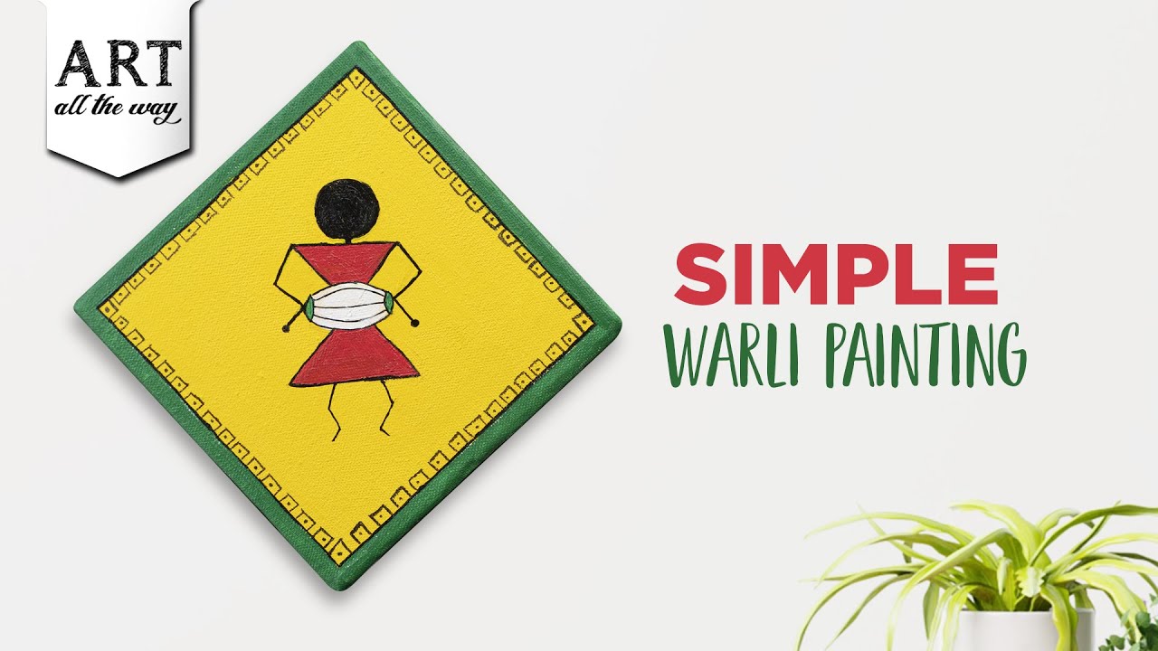 Simple Warli Painting | Canvas Painting | Wall Decor 