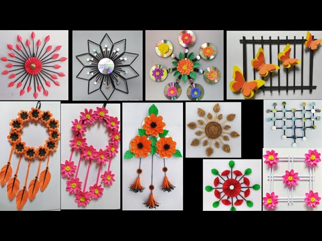 11 DIY Paper Flower Wall Hanging Very Easy /DIY Paper Craft Easy Wall Decoration Ideas /Room Decor 