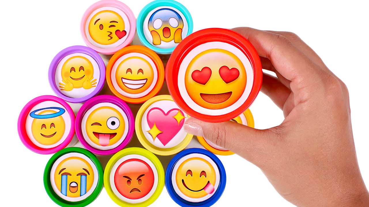 Emojis Sorpresa en los Botes de Play Doh ??? Juegos para niños 