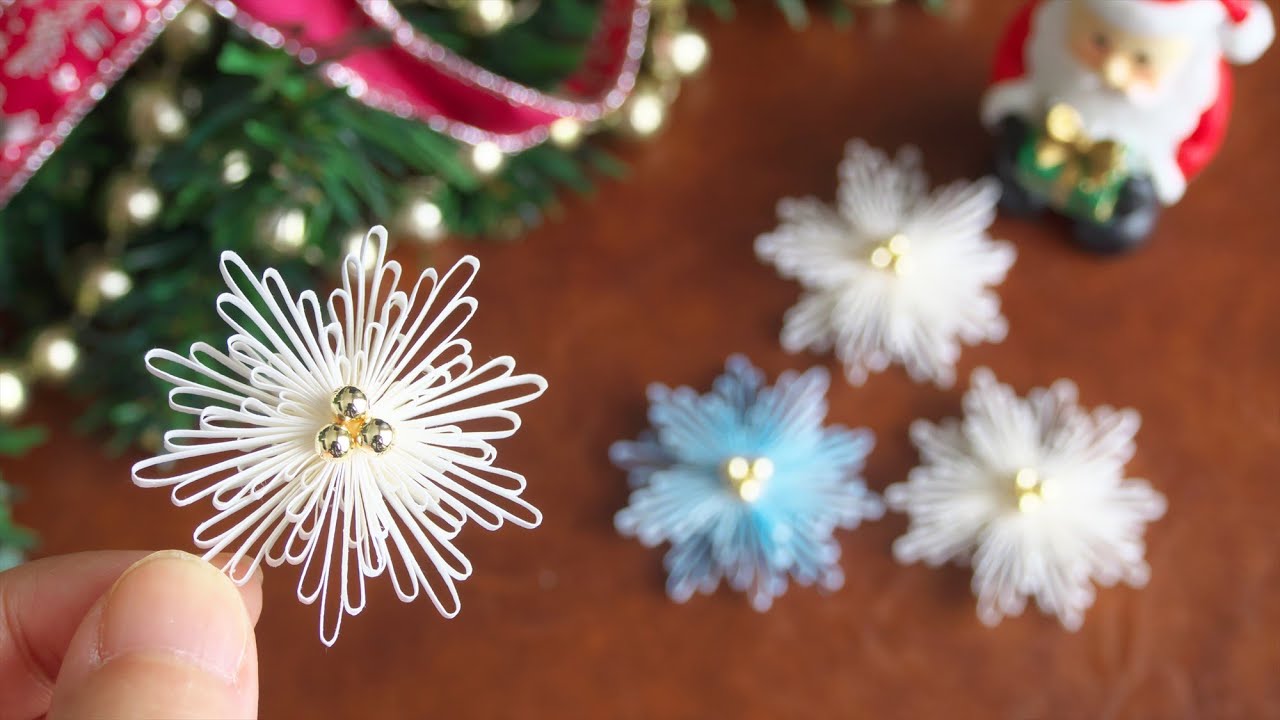 紙で作るクリスマスのオーナメント（雪の結晶） - DIY Paper Snowflakes / Christmas Decor 