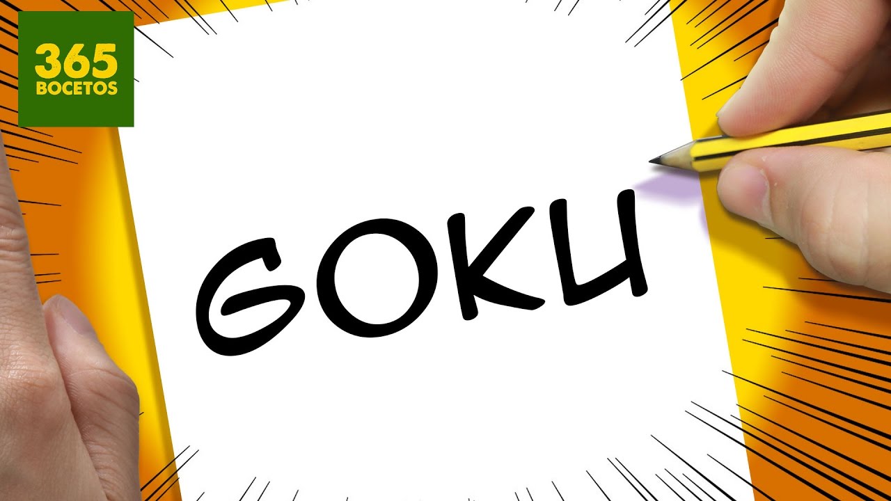 INCREIBLE TRUCO CON LA PALABRA GOKU - DIBUJO A GOKU CON SUS LETRAS 