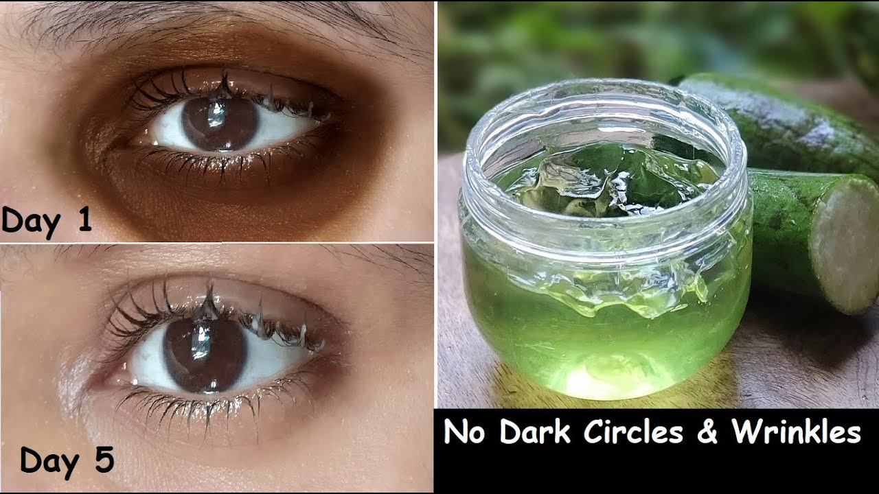 Remove DARK CIRCLES in 5 Days, Under Eye WRINKLES, Eye Bags, Anti Aging Eye mask, Cucumber Eye Gel 