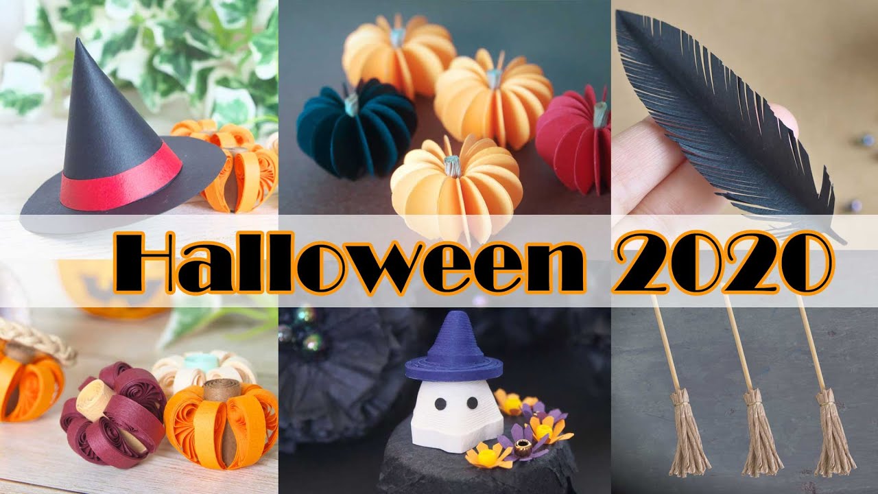 2020 ハロウィンの紙工作6種つめ合わせ ～紙で作るカボチャから魔女の帽子まで～ DIY 6 Halloween Craft Ideas!! 