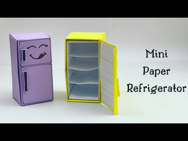 DIY MINI PAPER REFRIGERATOR / Paper Craft / Easy Origami Refrigerator DIY / Paper Crafts Easy 