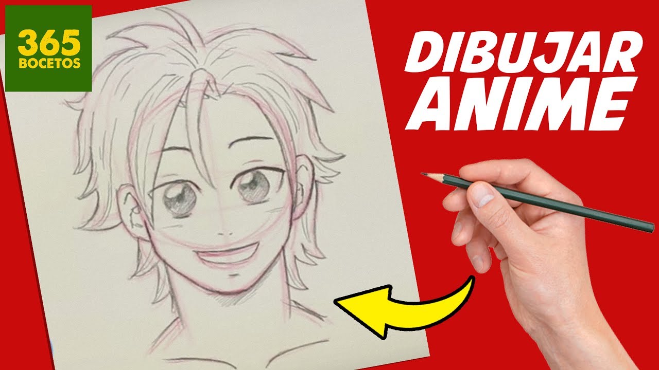 COMO DIBUJAR ANIME PARA PRINCIPIANTES - Como dibujar rostro masculino estilo manga 