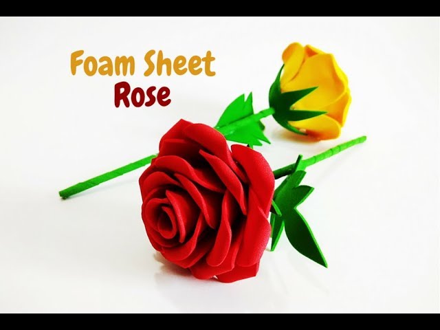 DIY : How to a Make Foam Rose flower | Foam Sheet Craft | Craftastic 