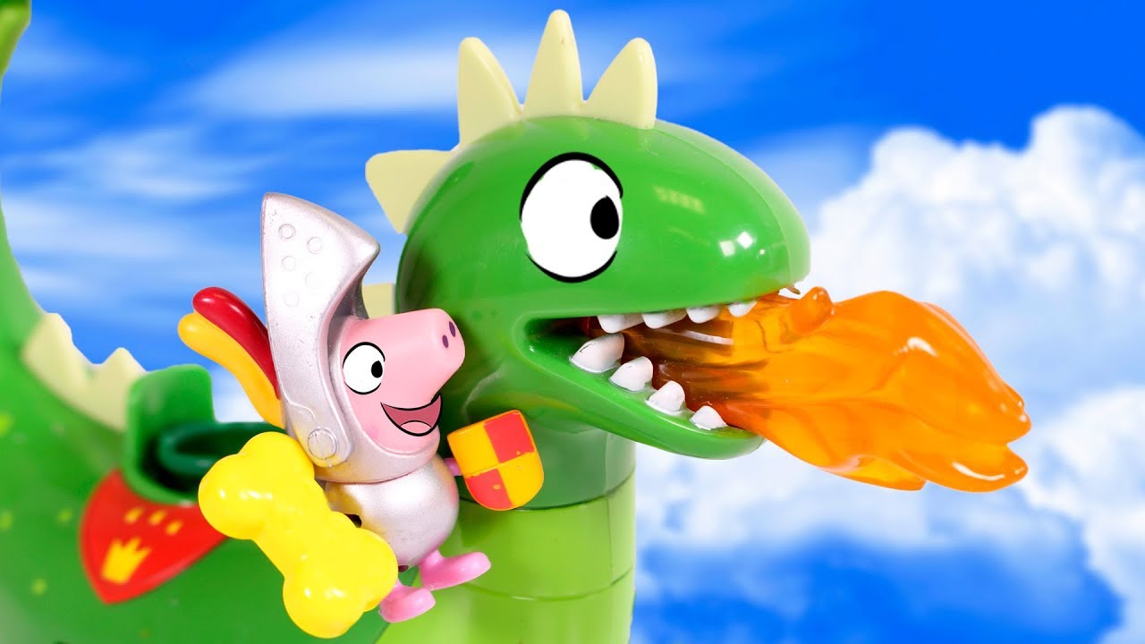 George Pig juega con su Dinosaurio ?❤️ Peppa Pig y George juegan con el gran dragón volador 