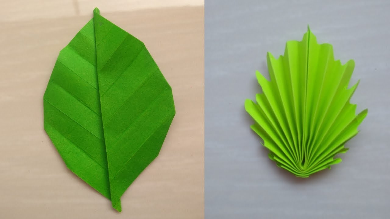 33 | Paper Leaves Making | How to make paper Leaves 2 Pattern 