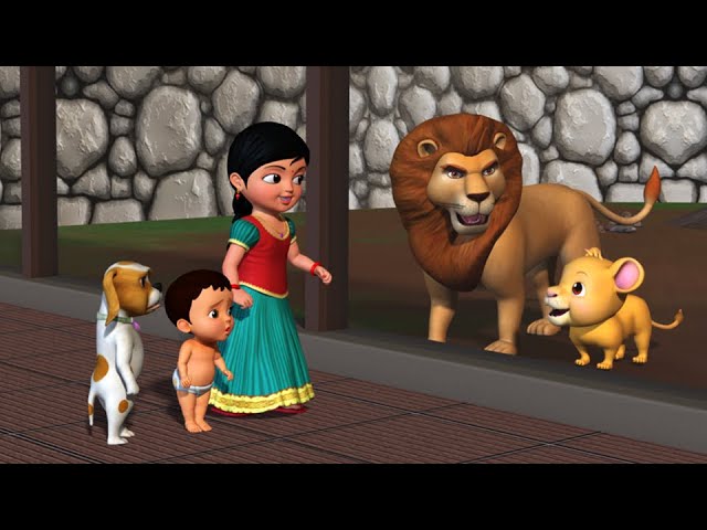 Sinha Raja - Lion song | Kannada Rhymes for Children | Infobells 