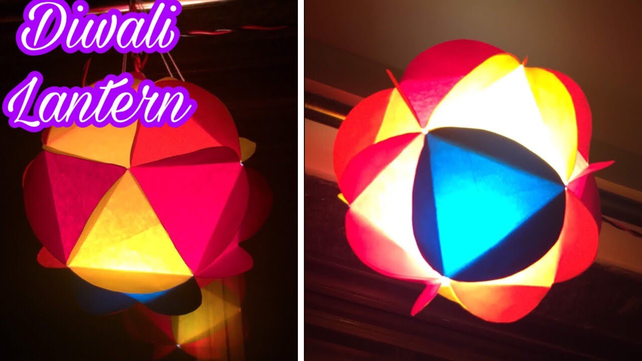 BEAUTIFUL PAPER LANTERN FOR DIWALI | HANGING LANTERN FOR DIWALI | DIWALI DECORATION CRAFT 2