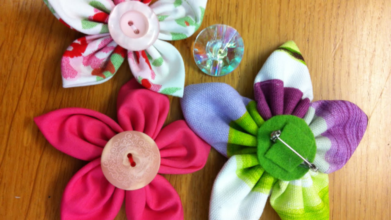 How To Make Colorful Fabric Flowers - DIY Crafts Tutorial - Guidecentral 